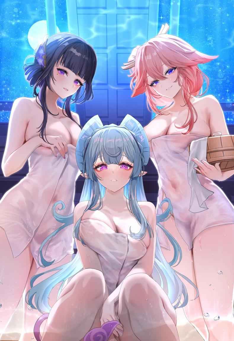 ปาร์ตี้ในโรงอาบน้ำอินาสึมะ Inazuma Steamy Evening Bathhouse Party02