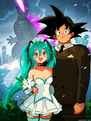 โกคูควยยาวซอยหีมิคุ-Goku-x-Miku-(Dragon-Ball-Z)